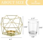 Geometric Tealight Candle Holders Gold - Votive Candle Stand Accents for Tea Lig... - Image 5