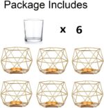 Geometric Tealight Candle Holders Gold - Votive Candle Stand Accents for Tea Lig... - Image 6