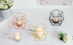 Geometric Tealight Candle Holders Gold - Votive Candle Stand Accents for Tea Lig... - Image 8