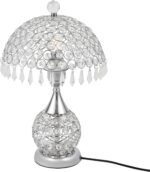 DYNAMI Modern Crystal Table Lamp,Decorative Nightstand Lamp with Crystal Lampsha... - Image 4