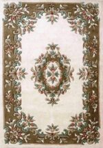 Handmade Premium Area Rug Aubusson Design, Luxury Wool Crafted Non- Slip Bedroom... - Image 3