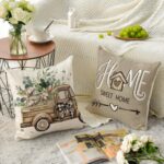 AVOIN colorlife Bless Our Home Farmhouse Eucalyptus Leaves Throw Pillow Covers, ... - Image 5