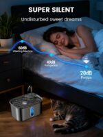 Cat Water Fountain Stainless Steel for Cats Indoor 2.5L 85oz by BPA-Free SUS304,... - Image 6
