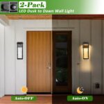 Black LED Dusk to Dawn Outdoor Lighting 2 Packs, 16" Large Outside Farmhouse Wal... - Image 4