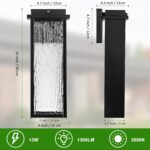 Black LED Dusk to Dawn Outdoor Lighting 2 Packs, 16" Large Outside Farmhouse Wal... - Image 5