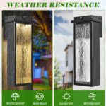 Black LED Dusk to Dawn Outdoor Lighting 2 Packs, 16" Large Outside Farmhouse Wal... - Image 6