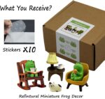 Refintural Miniature Frog Figurines Statue, Adorable Frog Collectibles for Desk ... - Image 4