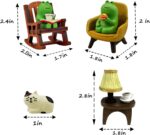 Refintural Miniature Frog Figurines Statue, Adorable Frog Collectibles for Desk ... - Image 5