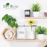 Der Rose 6 Pack Fake Plants Small Artificial Potted Plants Faux Plants for Home ... - Image 4
