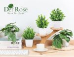 Der Rose 6 Pack Fake Plants Small Artificial Potted Plants Faux Plants for Home ... - Image 5