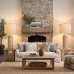 PoKat 27'' Farmhouse Table Lamps Set of 2 for Living Room, Stone-Like Bedside La... - Image 4