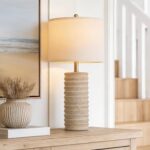 PoKat 27'' Farmhouse Table Lamps Set of 2 for Living Room, Stone-Like Bedside La... - Image 6