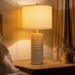 PoKat 27'' Farmhouse Table Lamps Set of 2 for Living Room, Stone-Like Bedside La... - Image 7