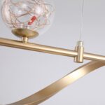 homary Kitchen Island Light with Glass Globes, 51.2" Gold Chandelier Dimmable Li... - Image 8