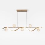 homary Kitchen Island Light with Glass Globes, 51.2" Gold Chandelier Dimmable Li... - Image 9