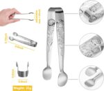 HINMAY 6PCS Mini Serving Tongs 5-Inch Small Sugar Tongs, Tiny Stainless Steel Ki... - Image 3