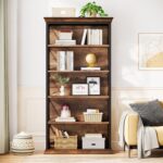Tribesigns 6-Tier Bookcase, 71 Inches Industrial Bookshelves and Bookcases, Floo... - Image 5