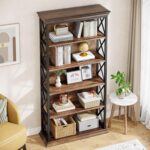 Tribesigns 6-Tier Bookcase, 71 Inches Industrial Bookshelves and Bookcases, Floo... - Image 8