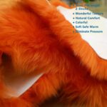 AOGELAN Orange Premium Genuine Sheepskin Rug, Genuine Sheepskin Natural Lambskin... - Image 4