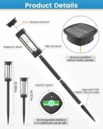 VOLISUN Solar Pathway Lights,8 Pack LED Solar Lights Outdoor Waterproof, Landsca... - Image 3