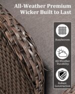 7-Piece Luxury Patio Furniture Set with 6-Inch Thick Cushions, High-Back Outdoor... - Image 3