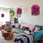 Ouddy Decor 3 Pcs Artificial Hanging Flowers for Outdoors, Fake Silk Hanging Pla... - Image 5