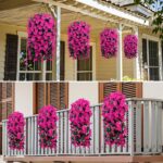 Ouddy Decor 3 Pcs Artificial Hanging Flowers for Outdoors, Fake Silk Hanging Pla... - Image 6