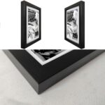 Framed Black and White Wall Art Woman Reading Newspaper Canvas Print Painting fo... - Image 4