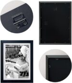 Framed Black and White Wall Art Woman Reading Newspaper Canvas Print Painting fo... - Image 5