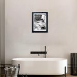 Framed Black and White Wall Art Woman Reading Newspaper Canvas Print Painting fo... - Image 6