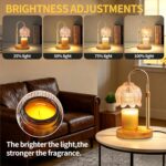 Flower Candle Warmer Lamp for Jar Candles with Timer & Dimmer, Adjustable Height... - Image 4