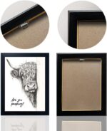 Funny Highland Cow Bathroom Wall Art - Rustic Farmhouse Wall Decor with Humorous... - Image 4