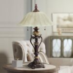 Kathy Ireland Amor Traditional Vintage Table Lamp 26" High Bronze Brown Marble F... - Image 3
