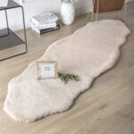 Ashler Faux Fur Rug, Upgraded Soft Faux Rabbit Fur, Beige Area Rugs, 2 x 6 Feet,... - Image 7