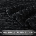 Exclusivo Mezcla Fleece Throw Blanket for Couch, Extra Large Fuzzy Black Bed Bla... - Image 6