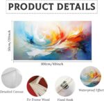 BLINFEIRU Abstract Canvas Wall Art for Living Room Large Colorful Textured Paint... - Image 4