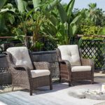 Rilyson Outdoor Wicker Patio Chairs Set of 2: Rattan Dining Chairs Porch Chairs ... - Image 3