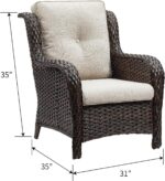 Rilyson Outdoor Wicker Patio Chairs Set of 2: Rattan Dining Chairs Porch Chairs ... - Image 4