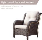 Rilyson Outdoor Wicker Patio Chairs Set of 2: Rattan Dining Chairs Porch Chairs ... - Image 5