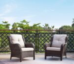 Rilyson Outdoor Wicker Patio Chairs Set of 2: Rattan Dining Chairs Porch Chairs ... - Image 7