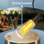 Outdoor String Led Patio Lights - 50Ft 15M Outside Waterproof Light With Remote ... - Image 4