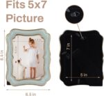 PHAREGE 5x7 Vintage Picture Frame Green Gold, Ornate Antique Picture Frame for 5... - Image 3