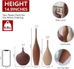 Relexome Ceramic Modern Vase Set of 3 Farmhouse Decorative Vase Minimalist Aesth... - Image 3