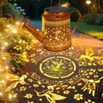 VOOKRY Solar Lights Outdoor Waterproof, Hummingbird Retro Metal Solar Watering C... - Image 3