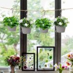 4 Pcs Hanging Planters,10" Hanging Pots Plastic Hanging Flower Plant Basket with... - Image 5