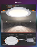 DUSKTEC Smart Recessed Lighting 6 Inch, RGBCW LED Recessed Ceiling Light Compati... - Image 3