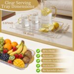 6 Pack Clear Serving Platters with Handles 14.8 x 9.4 Inch Large Party Plastic S... - Image 3