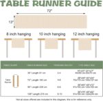 Geometric Dining Table Runner, Black Beige Greek Key Modern Art Burlap Kitchen D... - Image 4