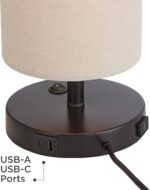 360 Lighting Heyburn 20" High Modern Accent Hotel Style Table Lamp with USB Char... - Image 4