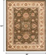 SAFAVIEH Lyndhurst Collection Area Rug - 8' x 10', Sage & Ivory, Traditional Ori... - Image 3